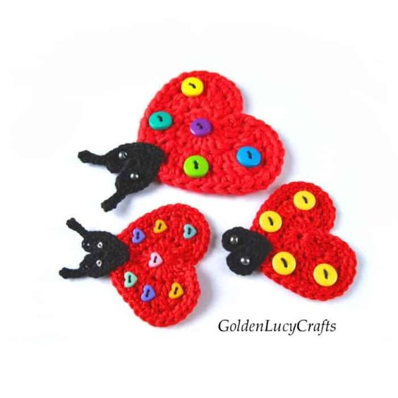 crochet applique from hearts 8