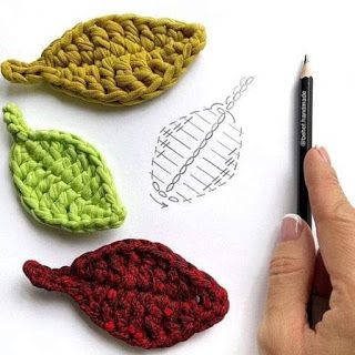 crochet appliques for autumn
