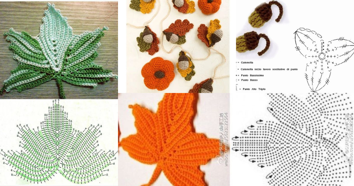 crochet appliques for autumn