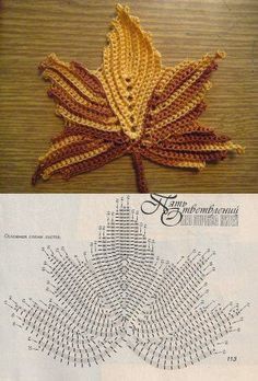 crochet autumn leaves tutorial 1