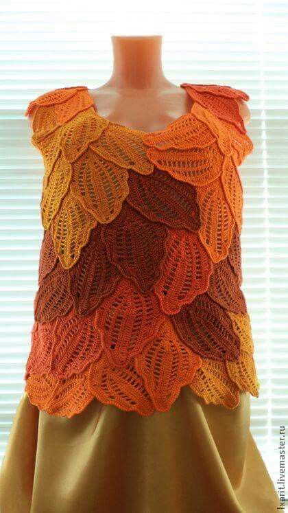 crochet autumn leaves tutorial 9