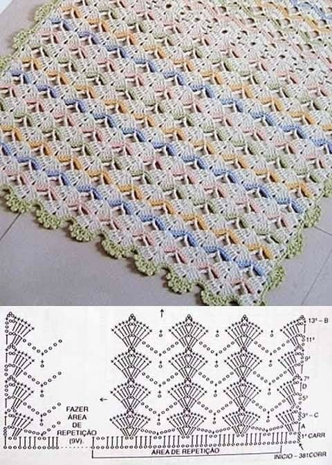 crochet baby blanket models and graphics 6