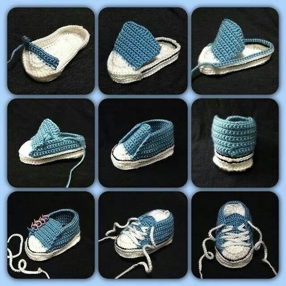 crochet baby converse sneakers free pattern 1