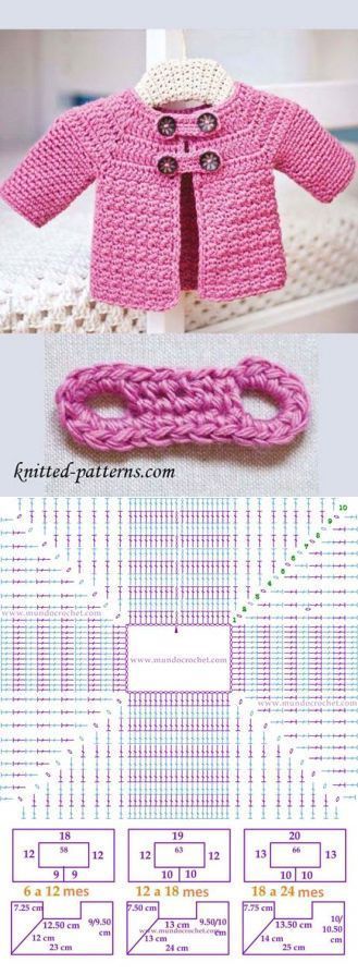 crochet baby jacket tutorial 2