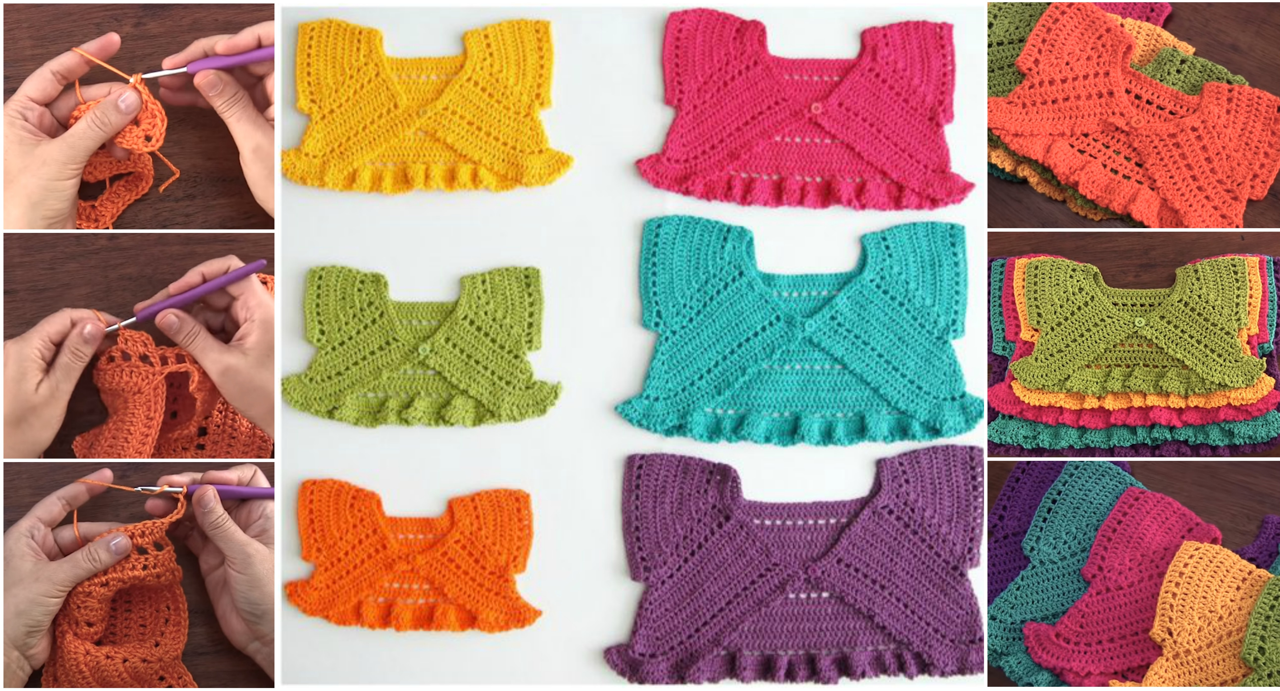 crochet baby jackets