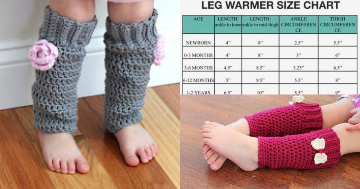 On Your Toes Leg Warmers Crochet Pattern - Child - Adult - Plus Size