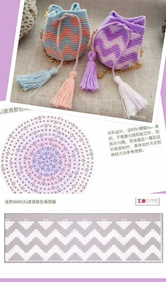 crochet bag graphics ideas