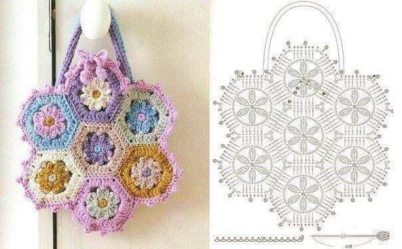 crochet bag models with flowers 8