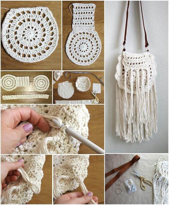 crochet bags with fringe