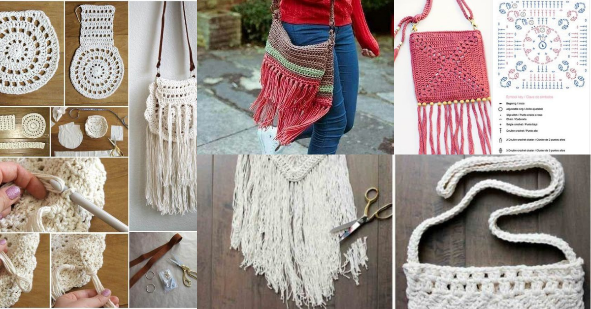 Crochet best sale fringe purse