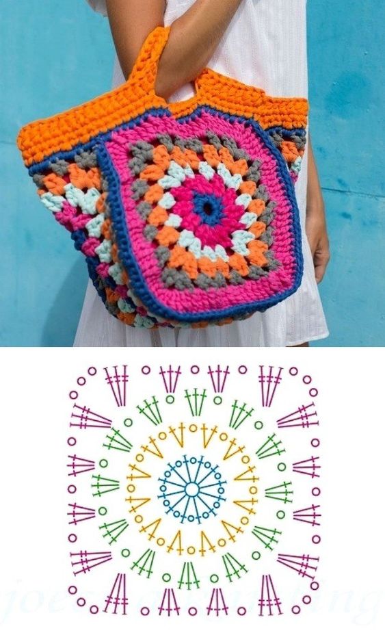 crochet bags with graphics 2