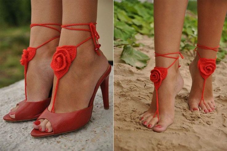 crochet barefoot sandals for summer 8