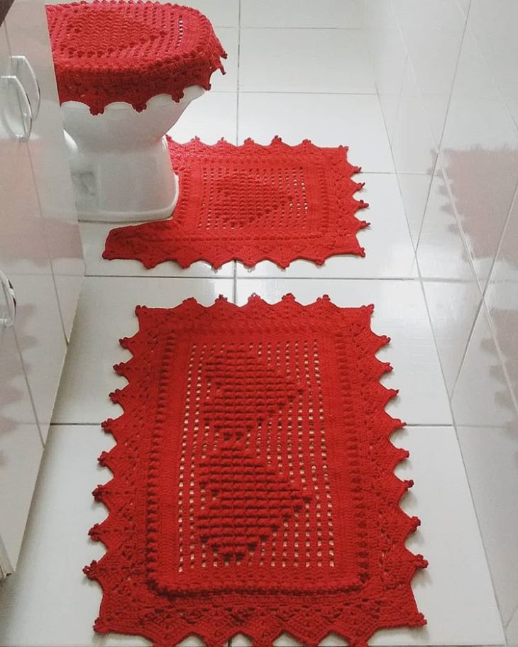 crochet bathroom rugs patterns ideas 3