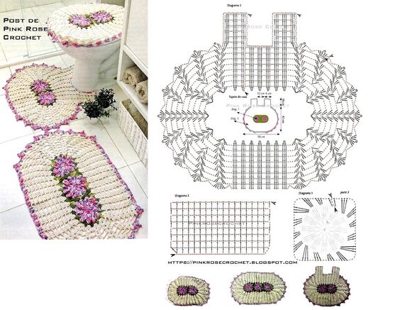 crochet bathroom rugs patterns ideas 8