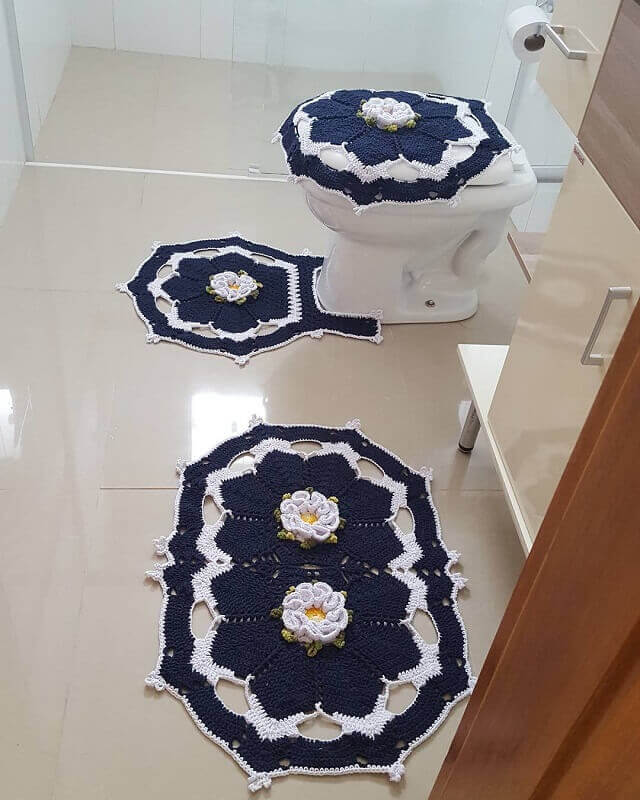 crochet bathroom rugs patterns ideas 9