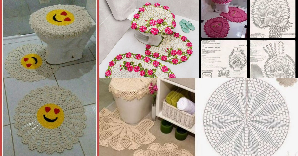 how to crochet bathroom set