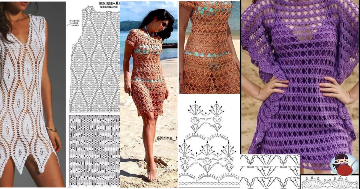 crochet beach cover up patterns