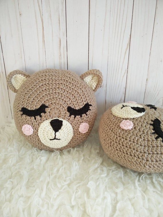 crochet bear cushion tutorial 3