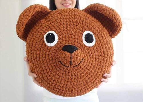crochet bear cushion tutorial 4