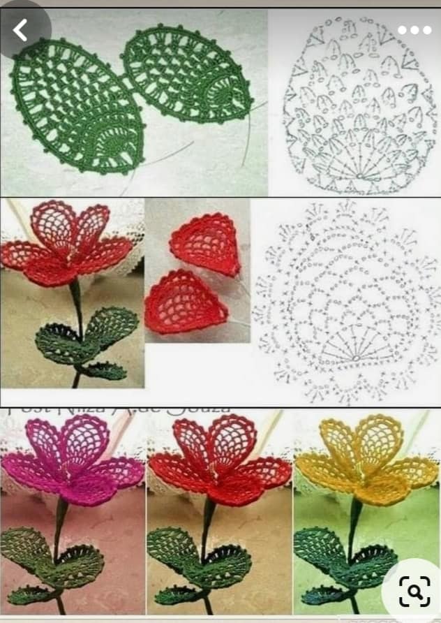 crochet beautiful open stitch flowers 2