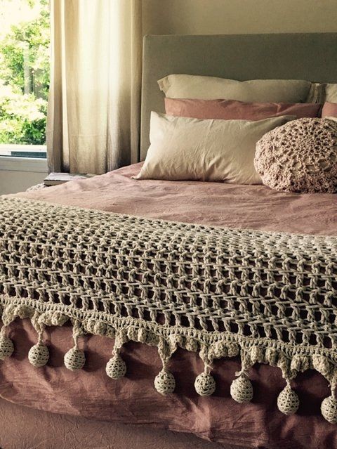 crochet bed runner blanket 3