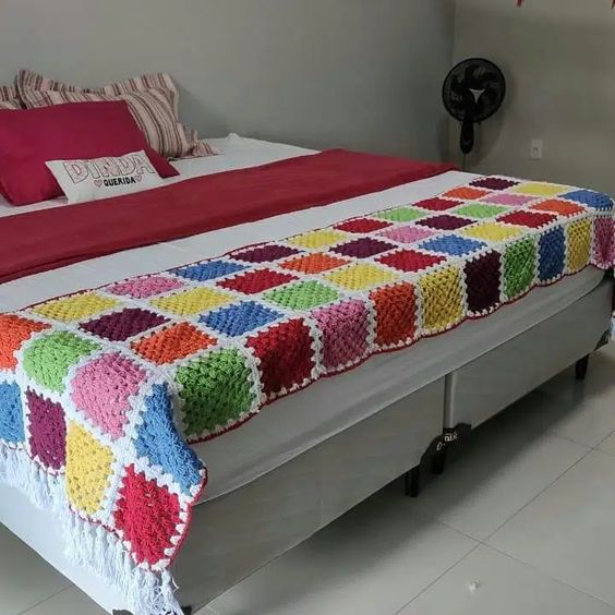 crochet bed runner blanket 6