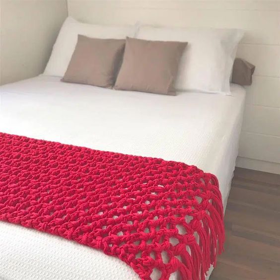 crochet bed runner blanket 7