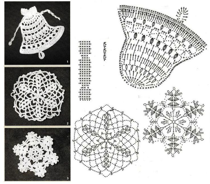 crochet bell appliques 2