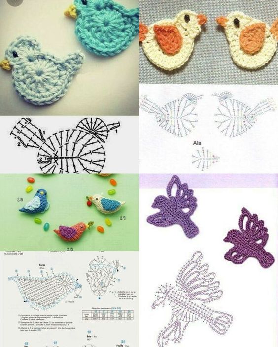 crochet bird graphics 4