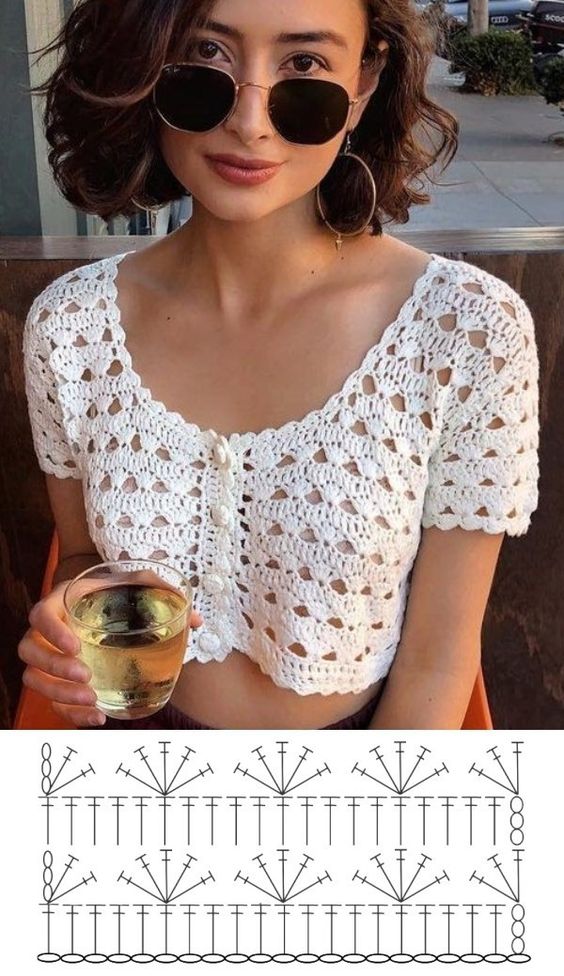 crochet blouse ideas with graphics 6