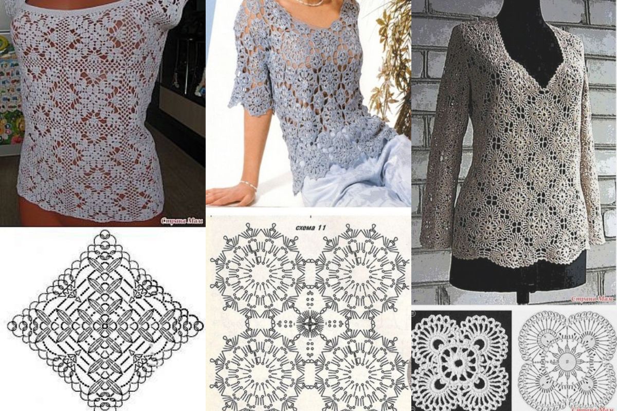 crochet blouses and tops 8