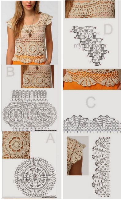 crochet blouses and tops
