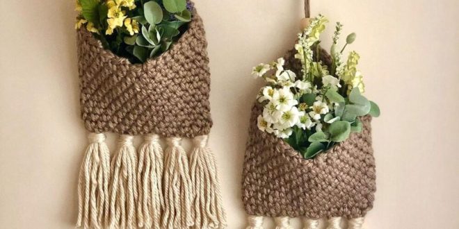crochet boho wall hanging 11