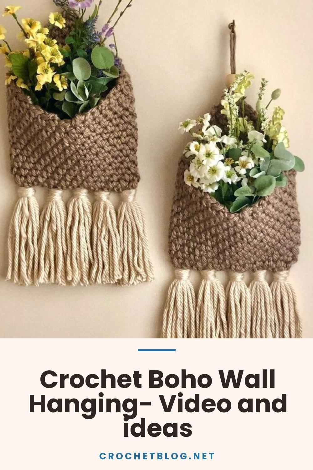 Crochet Boho Wall Hanging- Video and ideas