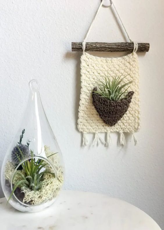 crochet boho wall hanging 5