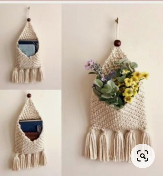 crochet boho wall hanging