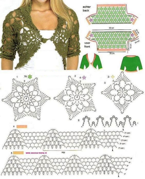 crochet bolero graphics for women 11