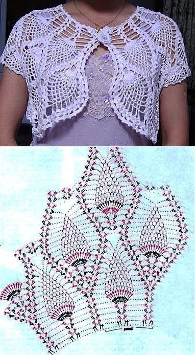 crochet bolero graphics for women 14