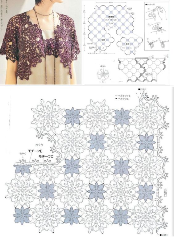 The Most Beautiful Crochet Bolero Graphics For Women