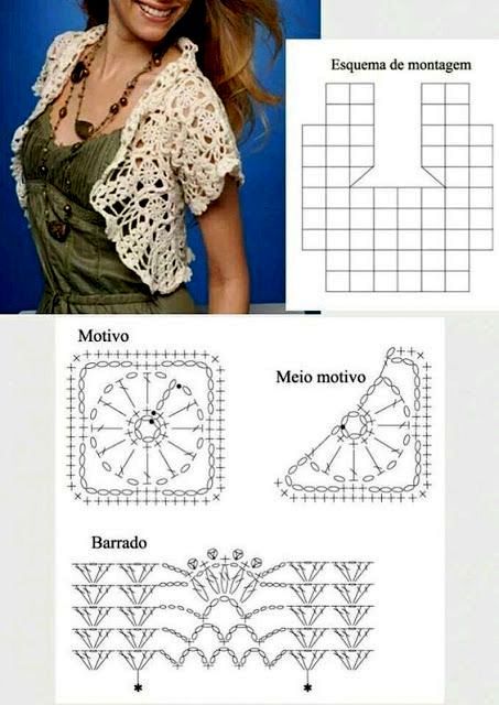 The Most Beautiful Crochet Bolero Graphics For Women