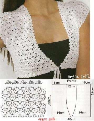 crochet bolero graphics for women 8