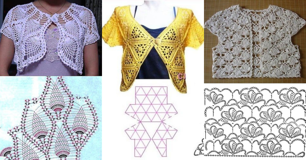 crochet bolero graphics for women