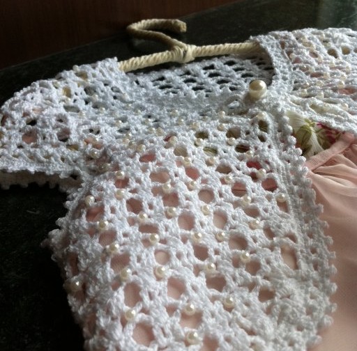 crochet bolero with pearls for summer 3