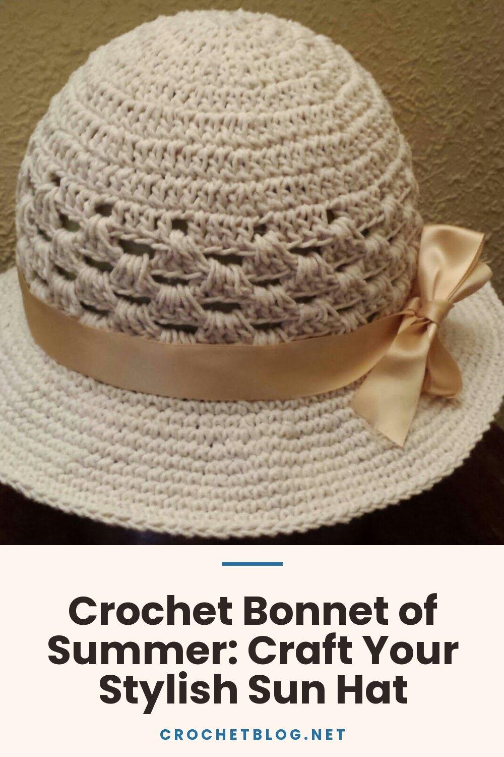 Crochet Bonnet of Summer: Craft Your Stylish Sun Hat