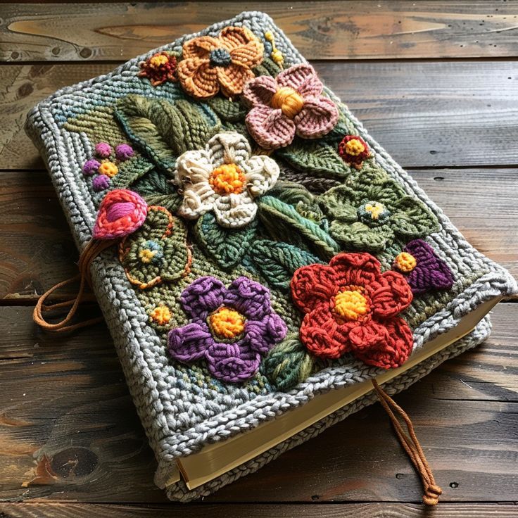 crochet book cover 2