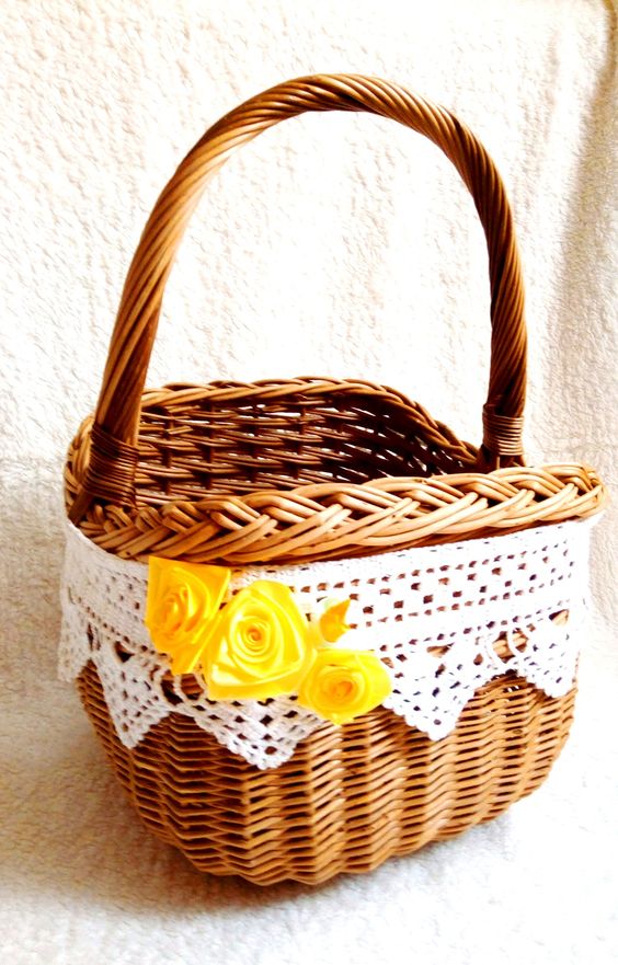 crochet borders to customize straw baskets 9