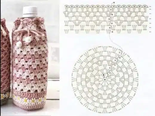 crochet bottle holder diy guide 3