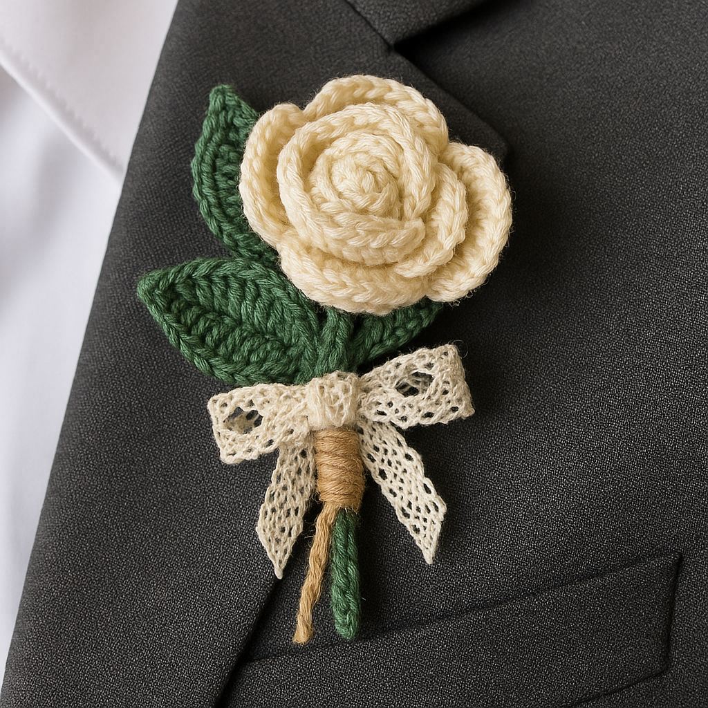 crochet boutonniere ideas 1