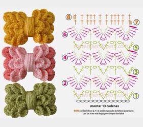 crochet bows with patterns 3