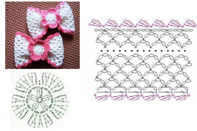 crochet bows with patterns